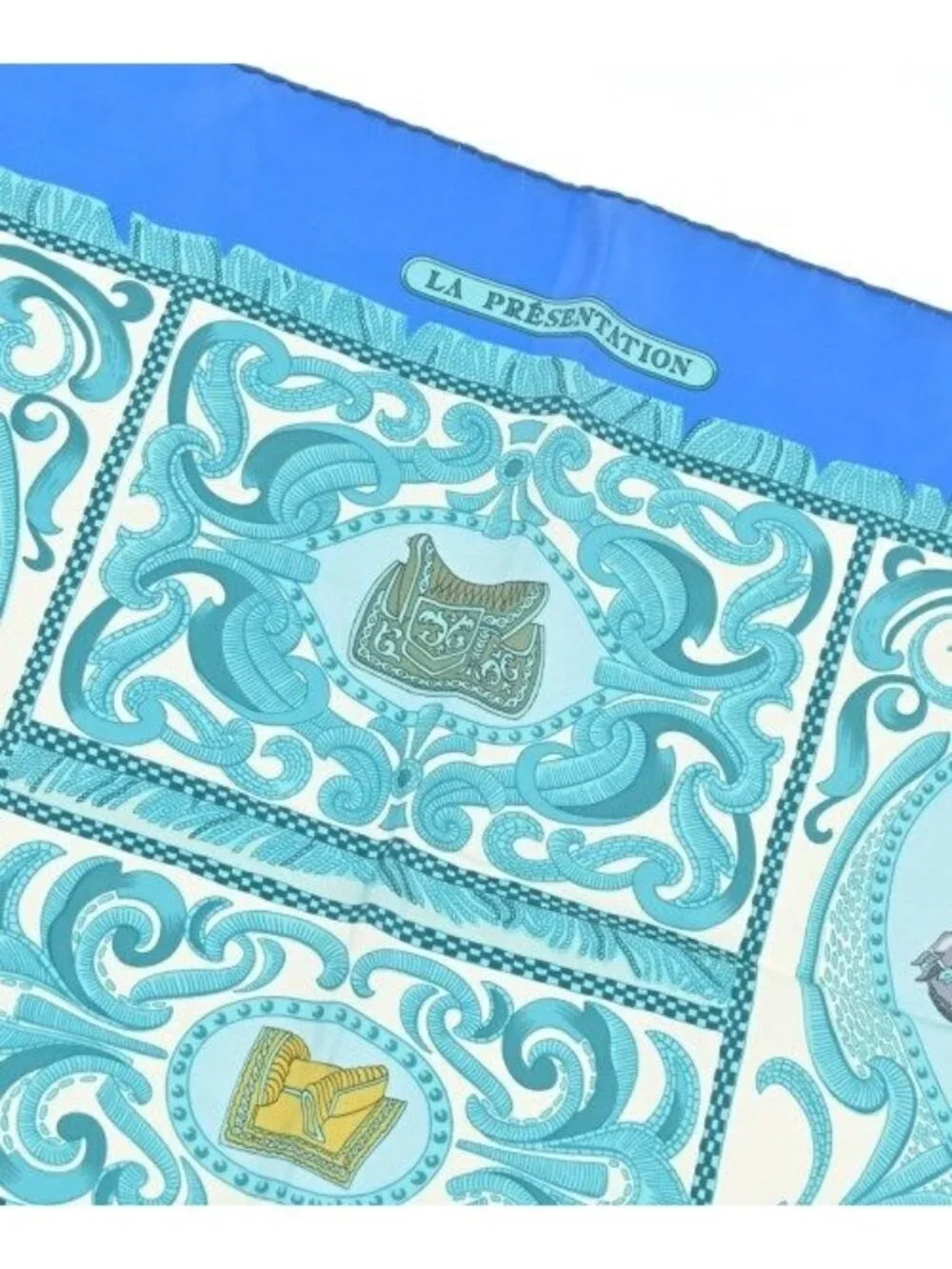Hermes Bandana Scarf Blue